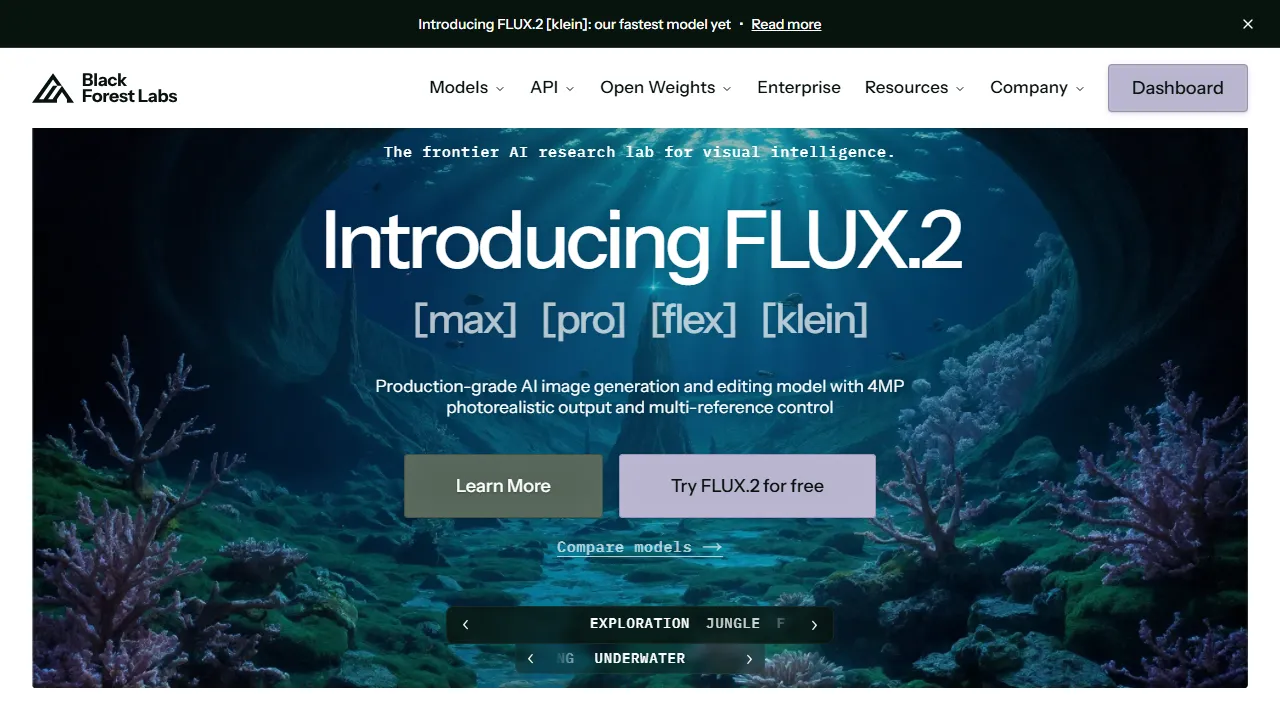 Captura de la interfaz de Flux mostrando el panel principal