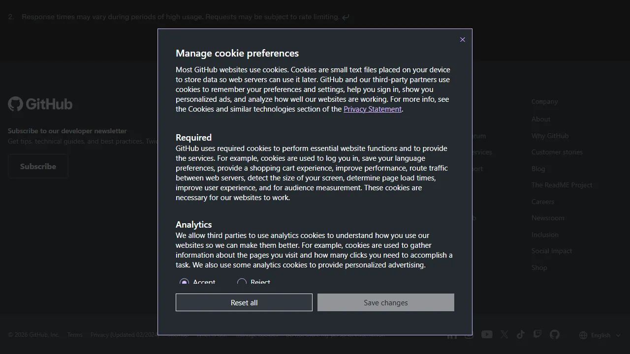 Captura de la interfaz de GitHub Copilot mostrando el panel principal
