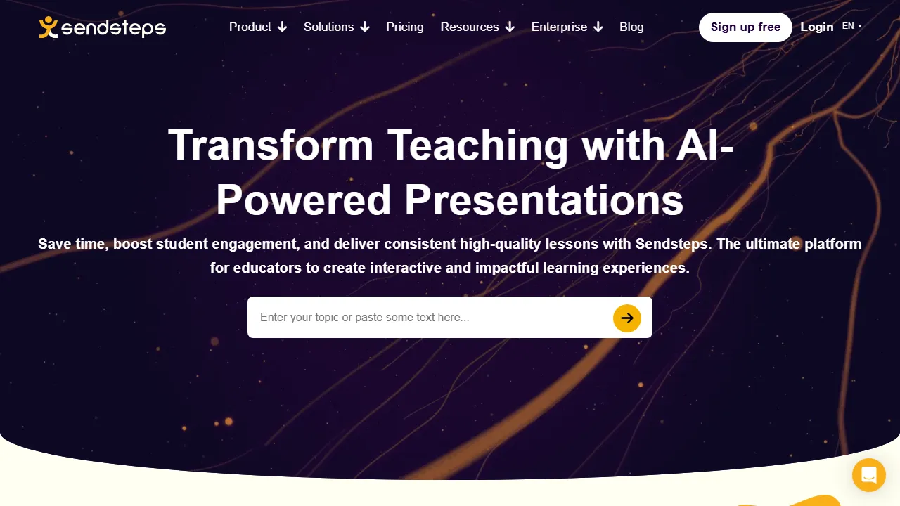 Captura de la interfaz de Sendsteps AI mostrando el panel principal